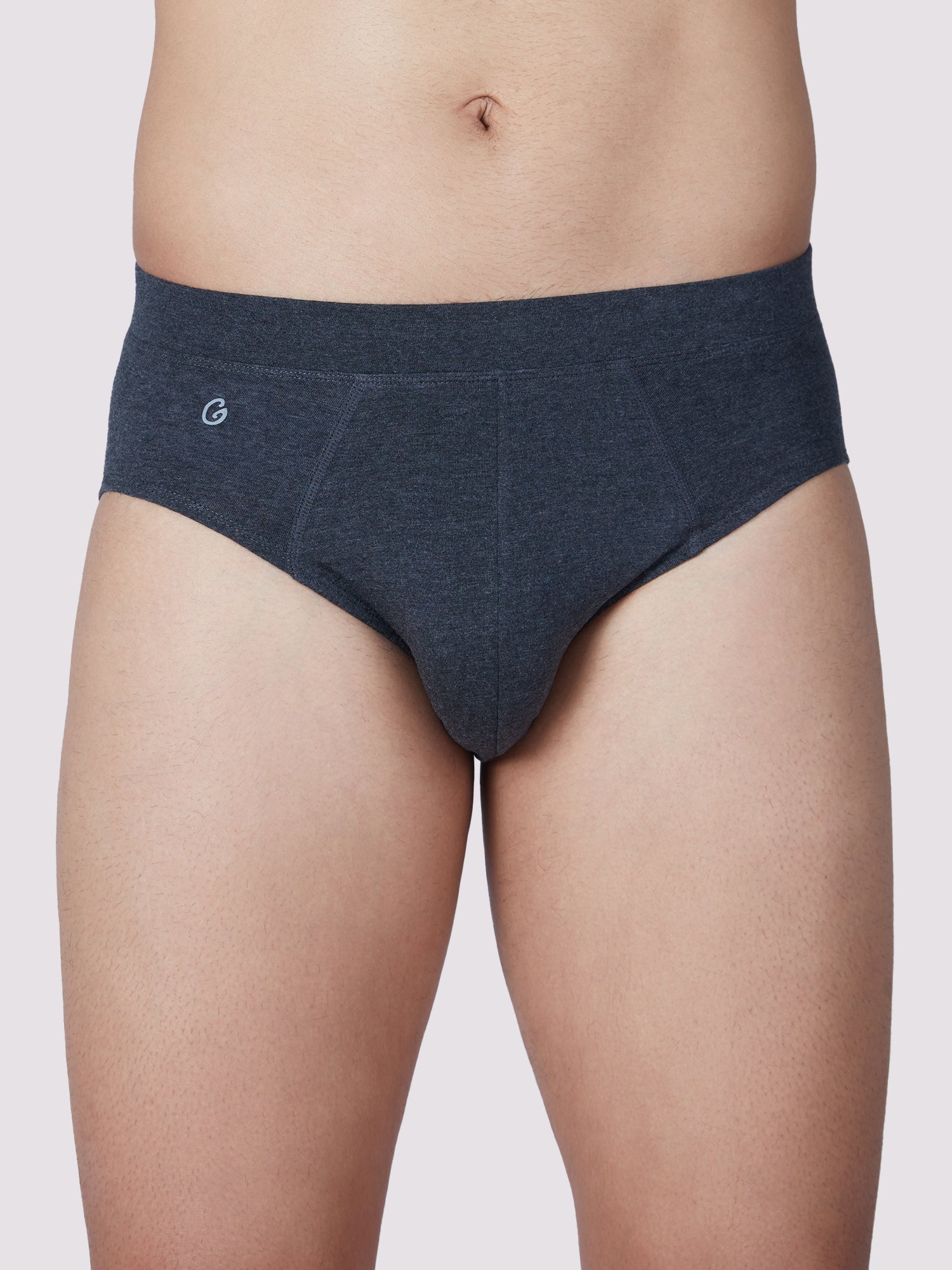 Ultra-Soft Tencel Inner Elastic Brief - Black Melange – Gloot