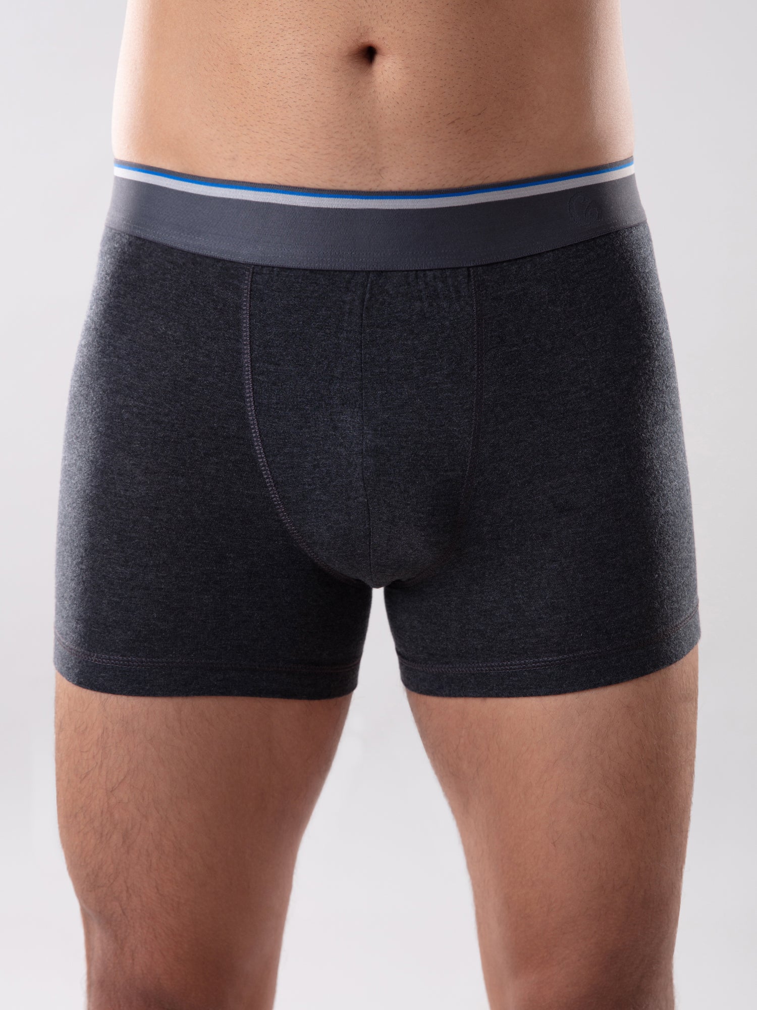 Short men's boxer trunk, cool gray, Tencel Micro Modal underwear