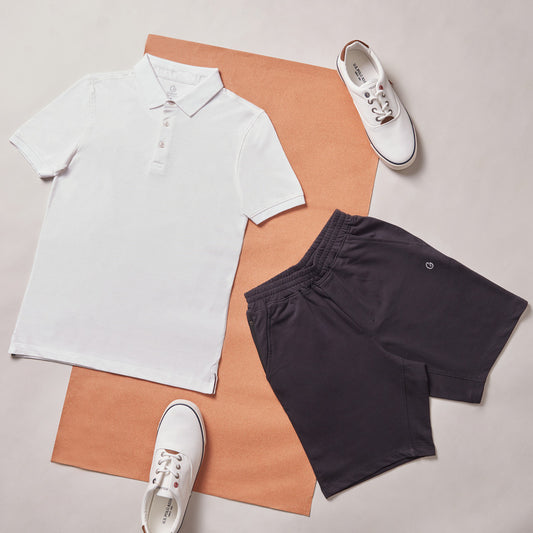 Style Polo-Tshirt and shorts for a casual office wear
