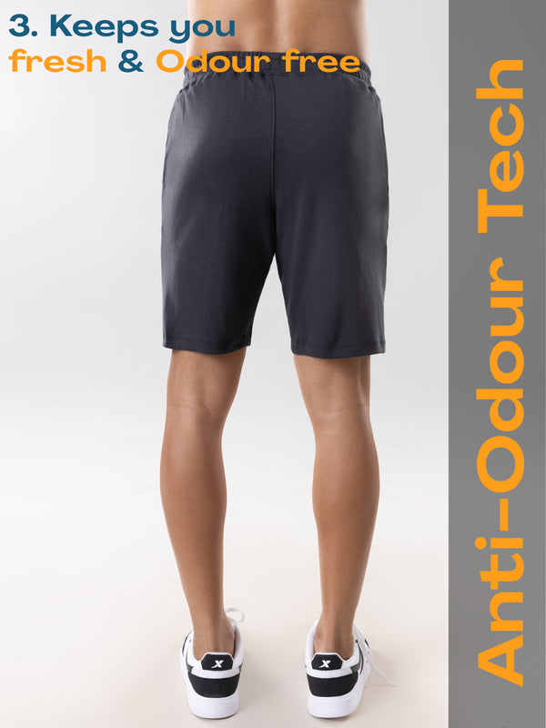 Anti Stain & Anti Odor Shorts with SAC Tech & Smart Pocket - Obsidian