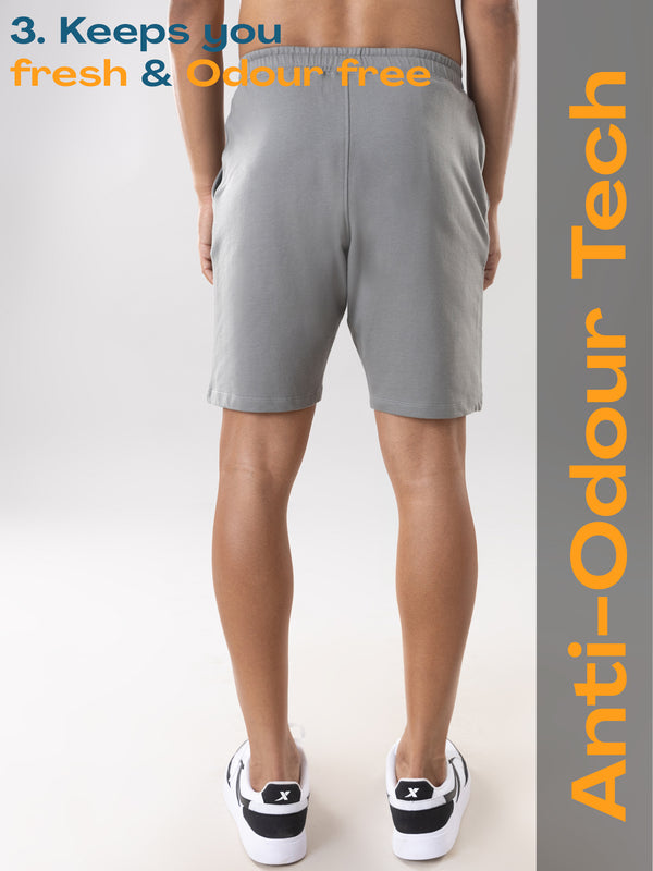 Anti Stain & Anti Odor Shorts with SAC Tech & Smart Pocket - Moon Mist