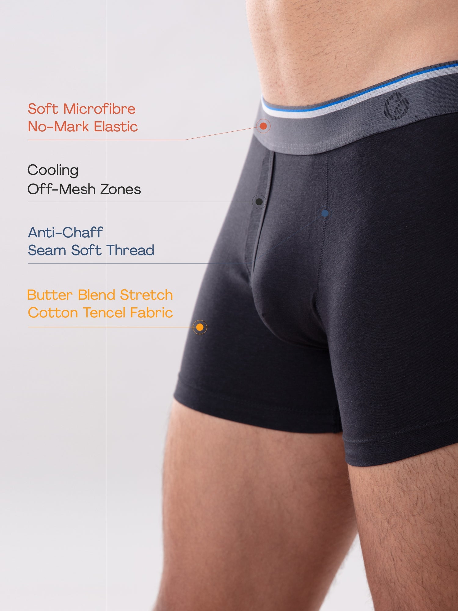 pack of 6-White Soft cotton open elastic underwear for men / Belt Men's  underwear v shape in cotton / brief (high quality)