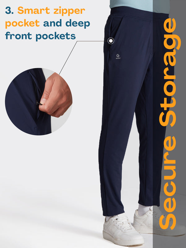 Active Sports Pants 360° Stretch Slim Fit Navy