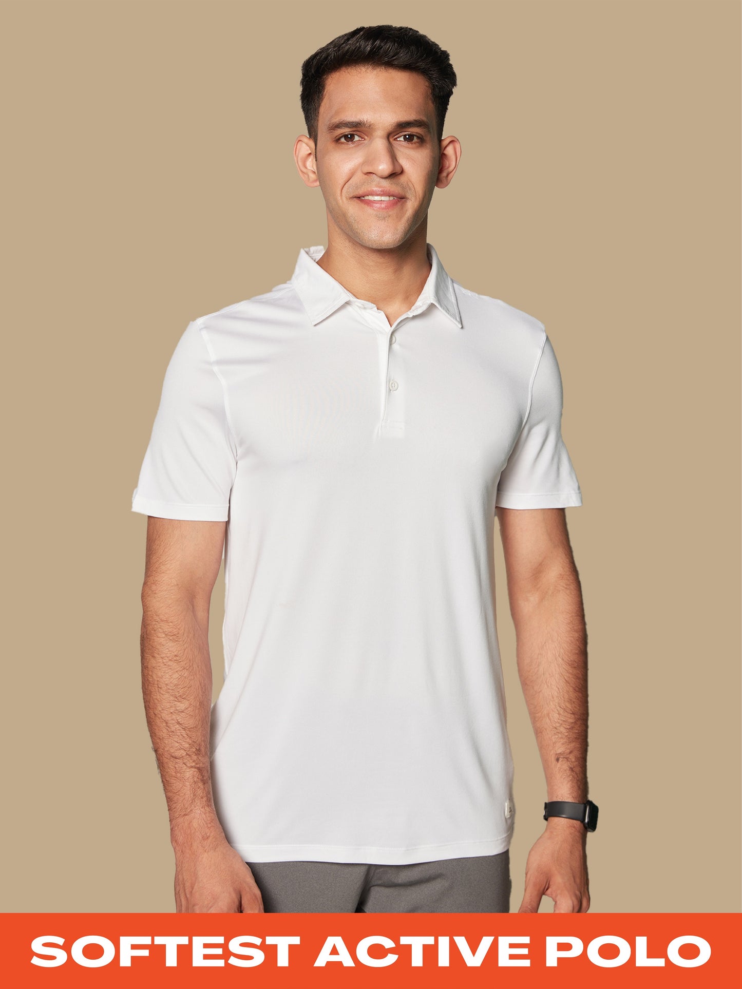 Active Lite Polo Anti-Odour T-Shirt White