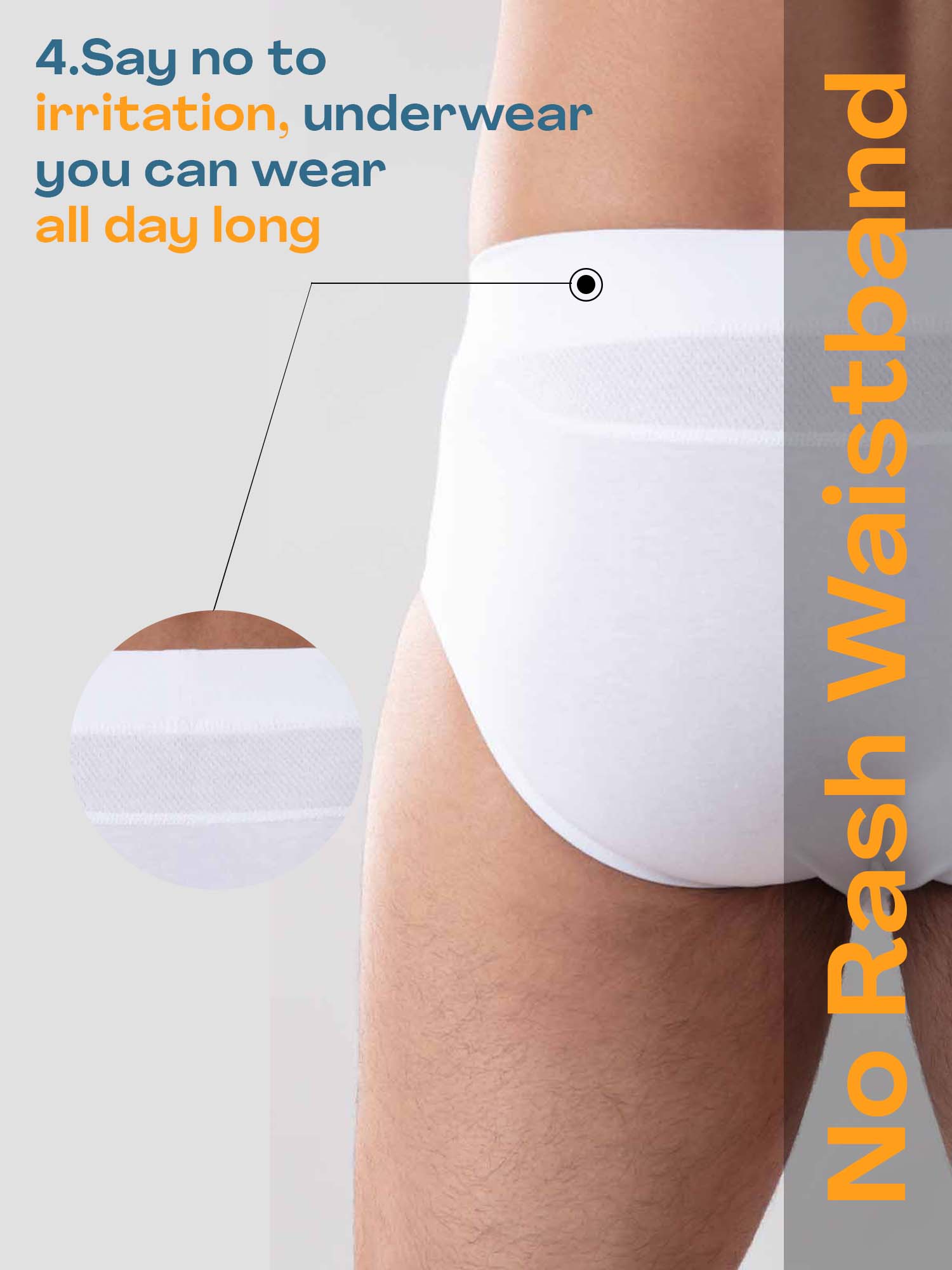 Anti Odor Cotton Tencel Cooling Brief White